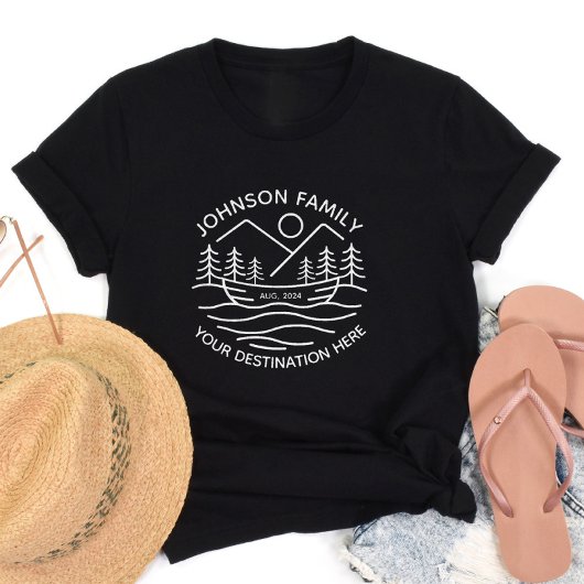 Custom Family Lake Camping Vacacation Group Matchi T-Shirt