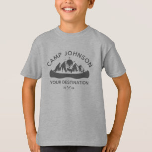 Custom Family Lake Camping Vacacation Group Matchi T-Shirt