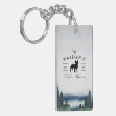 Custom Family Lake House Wasserfarbe Schlüsselanhänger (Vorderseite links)