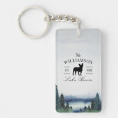 Custom Family Lake House Wasserfarbe Schlüsselanhänger (Vorderseite)