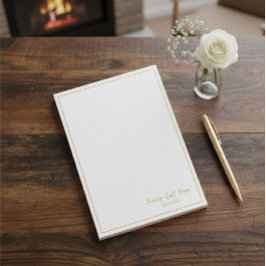 Custom Family Last Name Gold Border Post-it Notes Klebezettel