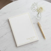 Custom Family Last Name Gold Border Post-it Notes Klebezettel
