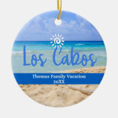 Custom Family Los Cabos Urlaub Weihnachten Keramik Ornament (Vorne)