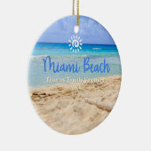 Custom Family Miami Beach Weihnachten Keramik Ornament (Rechts)