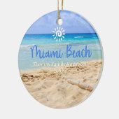 Custom Family Miami Beach Weihnachten Keramik Ornament (Links)