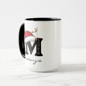 Custom Family Monogram Holiday Mug for Mom or Her Tasse (Vorderseite Links)
