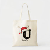 Custom Family Monogram Holiday Tote Bag for Her Tragetasche (Vorne)