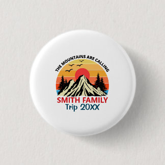 Custom Family Mountain Trip Button