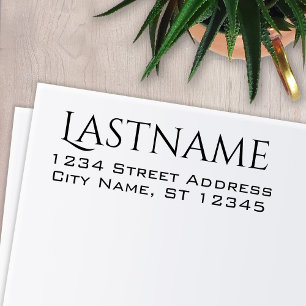 Custom Family Name and Return Address - Americana Permastempel