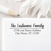 Custom Family Name Angeletti Script-Rücksendeadres (Insitu)