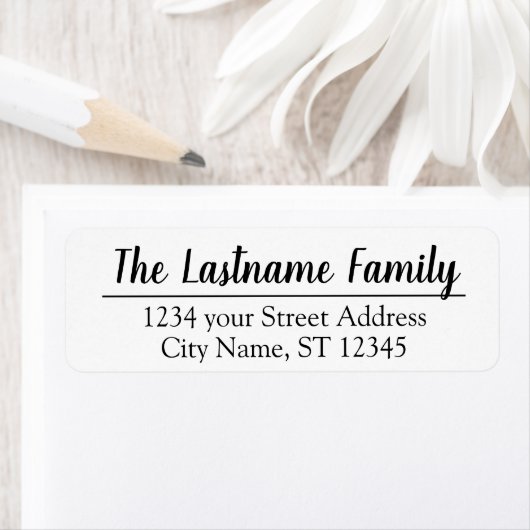 Custom Family Name Angeletti Script-Rücksendeadres (Insitu)