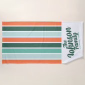 Custom Family Name Beach Handtuch - Pool B (Vorderseite)