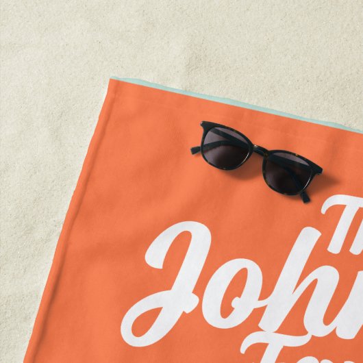 Custom Family Name Beach Towel - Poolside C Strandtuch (Beispiel)