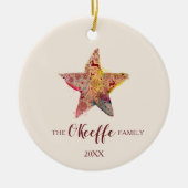 Custom Family Name Christmas 2022 Keramik Ornament (Vorne)