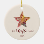 Custom Family Name Christmas 2022 Keramik Ornament (Hinten)