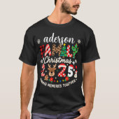 Custom Family Name Christmas 2025 Festive Holiday T-Shirt (Vorderseite)