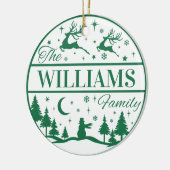 Custom Family Name Classic Christmas Keepake Keramik Ornament (Links)