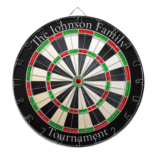 Custom Family Name Dartboard Dartscheibe (vorne)