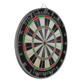 Custom Family Name Dartboard Dartscheibe (Vorderseite Links)