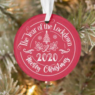 Custom Family Name Funny 2020 Weihnachtsfeiertag Ornament