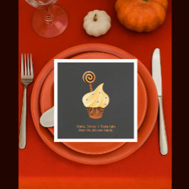 Custom Family Name Halloween Napkins Serviette