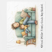 Custom Family Name Nap Blanket Fleecedecke (Vorderseite)