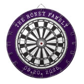 Custom Family Name Personalized Dartboards Dartscheibe (vorne)