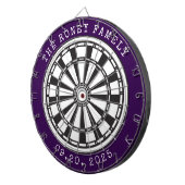 Custom Family Name Personalized Dartboards Dartscheibe (Vorderseite rechts)