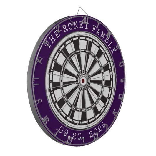 Custom Family Name Personalized Dartboards Dartscheibe (Vorderseite Links)