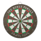Custom Family Name Personalized Dartboards Dartscheibe (vorne)