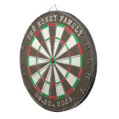 Custom Family Name Personalized Dartboards Dartscheibe (Vorderseite rechts)