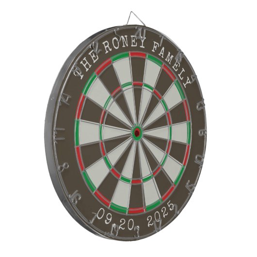 Custom Family Name Personalized Dartboards Dartscheibe (Vorderseite Links)
