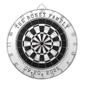 Custom Family Name Personalized Dartboards Dartscheibe (vorne)