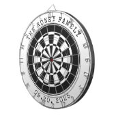 Custom Family Name Personalized Dartboards Dartscheibe (Vorderseite rechts)