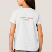 Custom Family Name Red Green Weihnachten Tri-Blend Shirt (Rückseite)