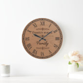 Custom Family Name Wall Clock – Home Decor Große Wanduhr (Zuhause)