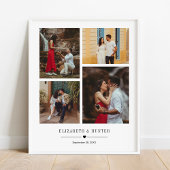 Custom Family oder Wedple 4 Foto Collage Poster