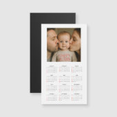 Custom Family Photo 2026 Magnetic Calendar Magnetkarte (Vorne/Hinten)