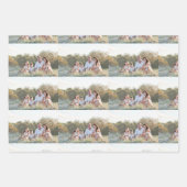 Custom family photo add photo stylish personalized geschenkpapier set (Vorderseite 3)