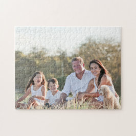 Custom family photo add photo stylish personalized puzzle