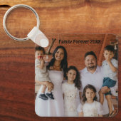 Custom Family Photo Aluminum Circle Keepsake Schlüsselanhänger (Vorderseite)