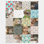 Custom Family Photo Blanket Collage Gift Fleecedecke (Vorderseite)