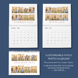 Custom Family Photo Calendar 2026 Kalender