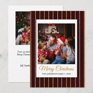Custom Family Photo Christmas Card Feiertagskarte