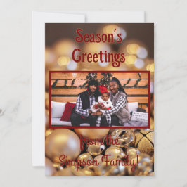 Custom Family Photo Christmas Card Feiertagskarte