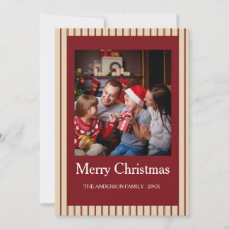 Custom Family Photo Christmas Card Feiertagskarte