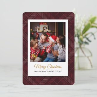 Custom Family Photo Christmas Card Feiertagskarte