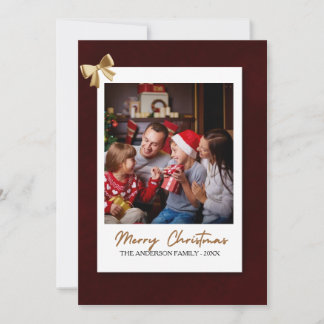 Custom Family Photo Christmas Card Feiertagskarte