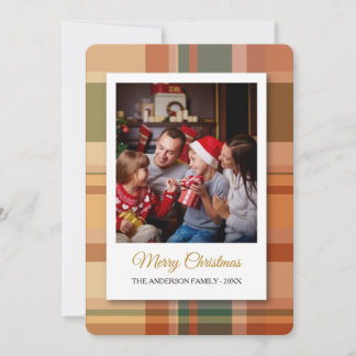 Custom Family Photo Christmas Card Feiertagskarte