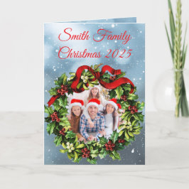 Custom Family Photo Christmas Card Karte